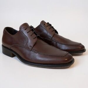 Taryn Rose Mens Oxford Dress Shoes Sz 9 C Brown Leather Split Moc Toe Italy Made